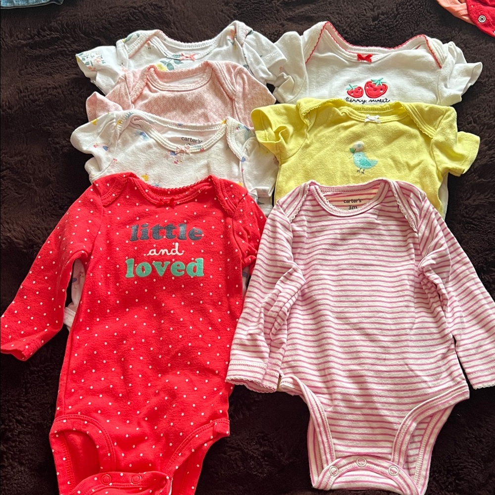 Carter's Colorful Bodysuit Set - Red, Pink, Yellow